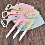 3in1 Fruit Knife Peeler Cutting Board Set