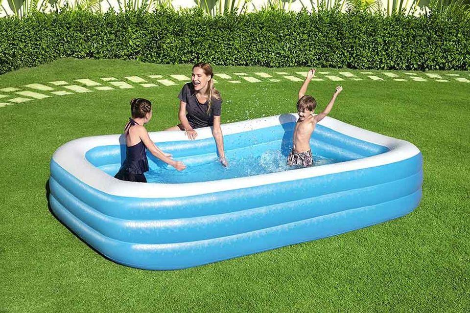 Inflatable Home Pool With Electric Air Pump (3.05m x 1.83m x 56cm / 10' x 72" x 22") - 54009