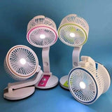 Portable Folding Fan with LED Light
