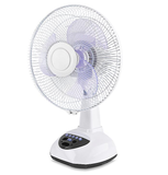 Solar Electric Rechargeable Fan with 2 Bulb